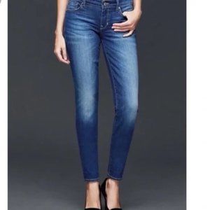 28 Short - Gap 1969 Medium Wash Lightly Distressed Always Skinny Jeans -Mid-rise